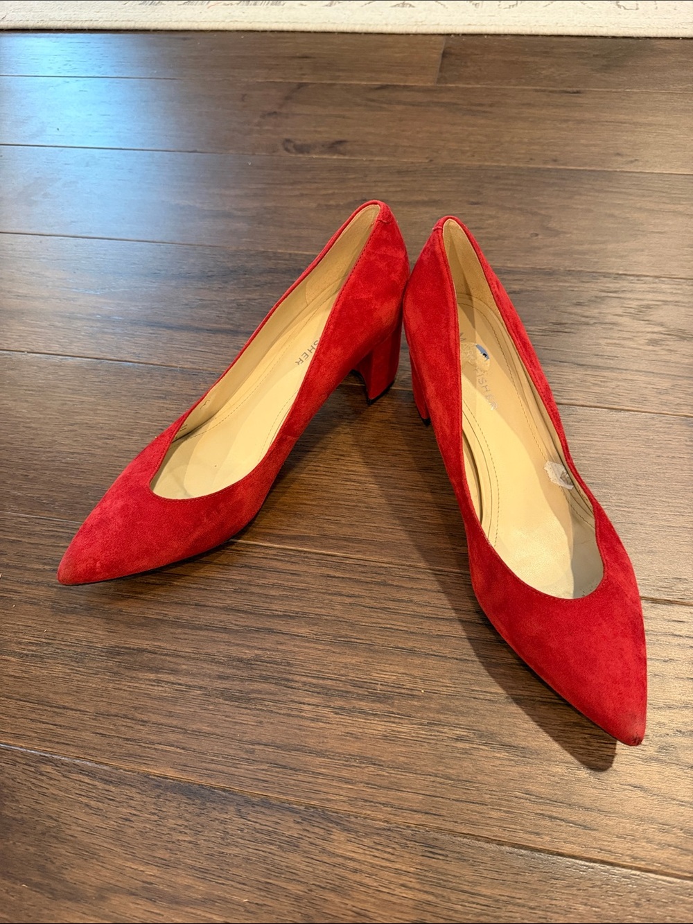 Marc Fisher Zala Block Heel Pump
Red Suede Dress Heels - Size 7.5 - C61-100